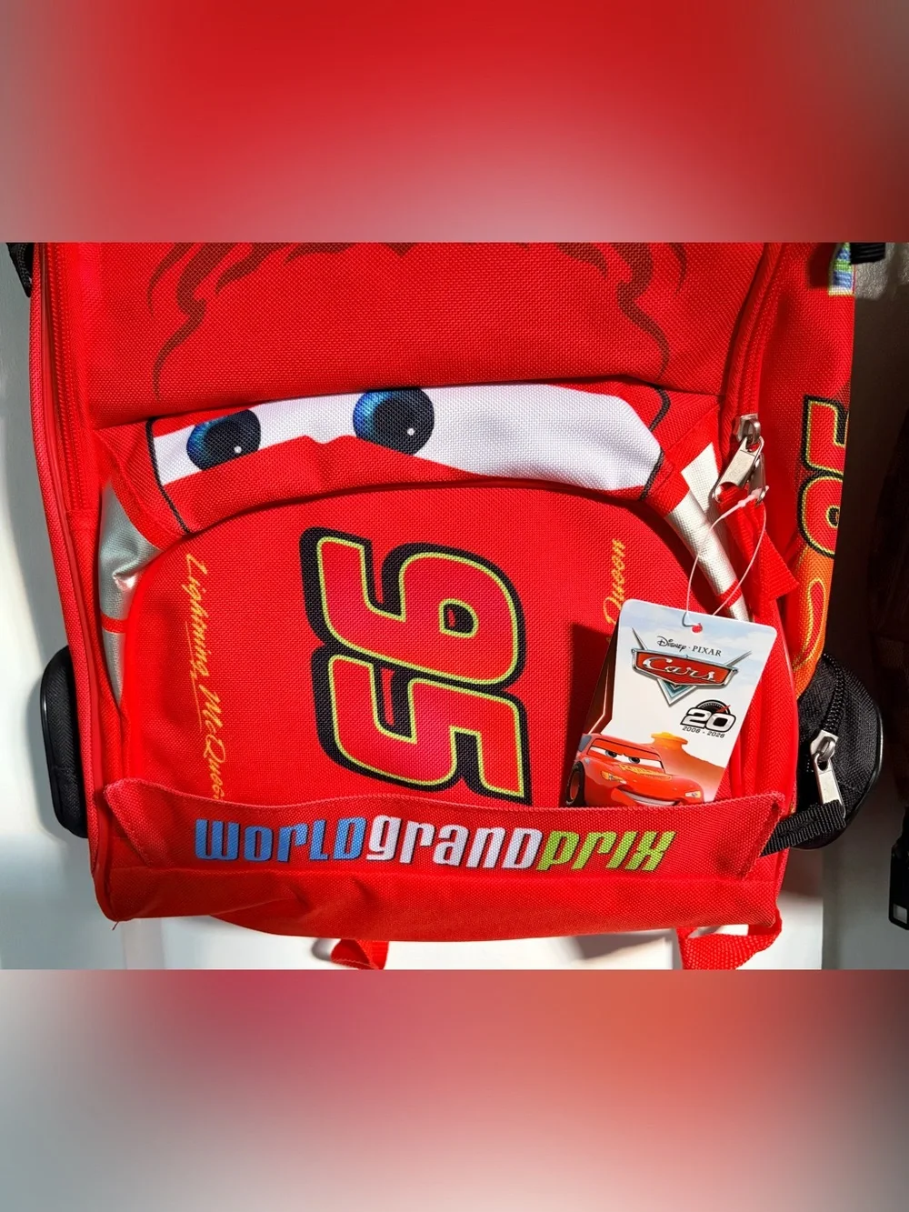NWT- Disney Red Lightning McQueen 95 Racing Backpack
